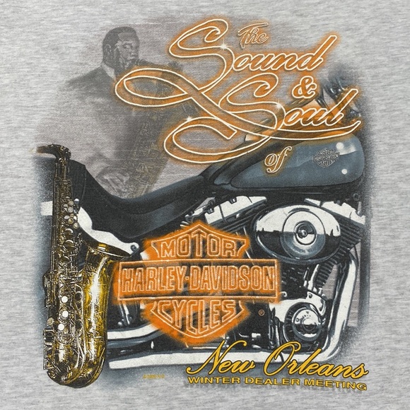 Harley-Davidson Vintage Dealer Show Jazz T-Shirt from New Orleans - 3XL - Picture 2 of 11